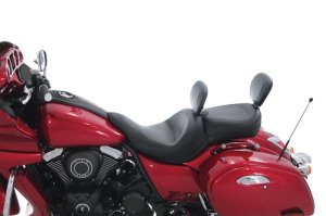 Kawasaki Vulcan 1700 Vaquero Backrest - Mustang Motorcycle - Passenger - Black - `11-`19